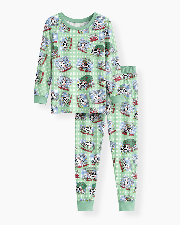 Udder Chaos Bamboo Two Piece Long Sleeve Pajama Set