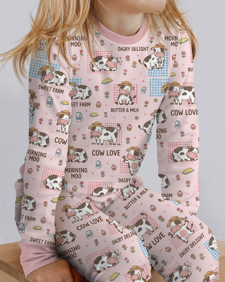 Drowned In Buttercream Bamboo Two Piece Long Sleeve Pajama Set