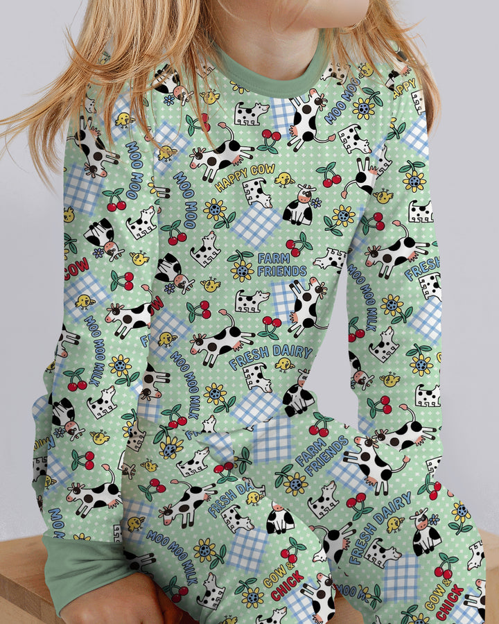 Moo Moo Chick Bamboo Two Piece Long Sleeve Pajama Set