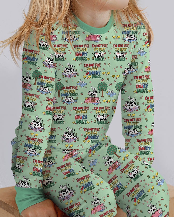 I'm Not Fat I'm Just Dairy Built Bamboo Two Piece Long Sleeve Pajama Set
