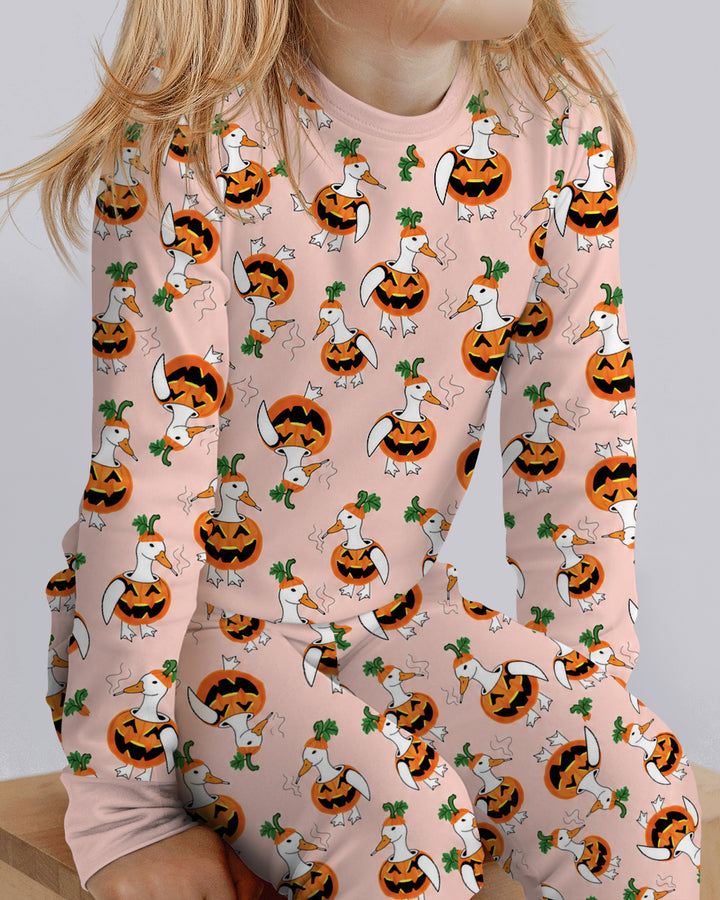 Spooky Duckling Waddle Bamboo Two Piece Long Sleeve Pajama Set