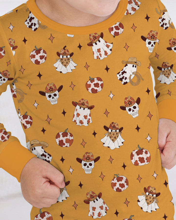 Howdy Spooky Cowboy Bamboo Two Piece Long Sleeve Pajama Set