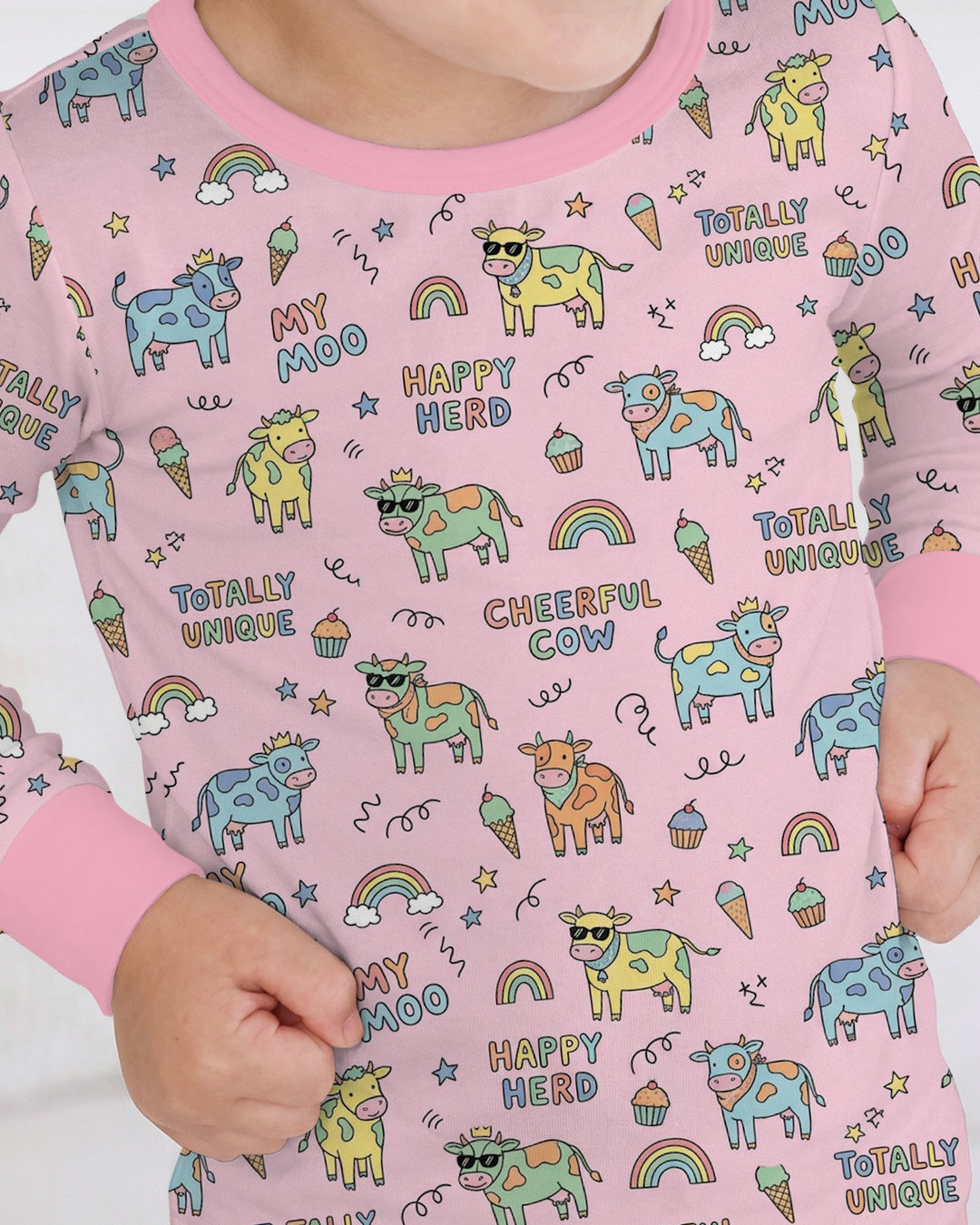 Not Your Ordinary Cow Bamboo Two Piece Long Sleeve Pajama Set