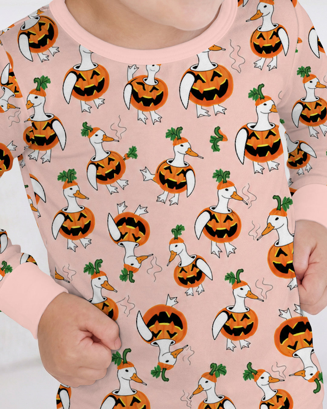 Spooky Duckling Waddle Bamboo Two Piece Long Sleeve Pajama Set