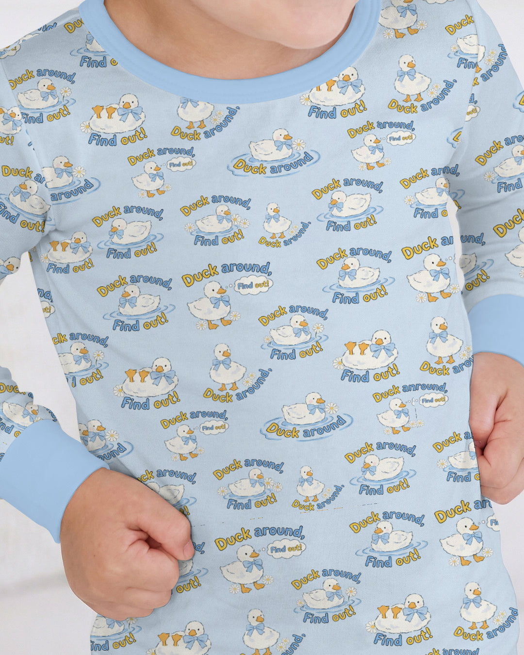 The Duck Around Bamboo Two Piece Long Sleeve Pajama Set