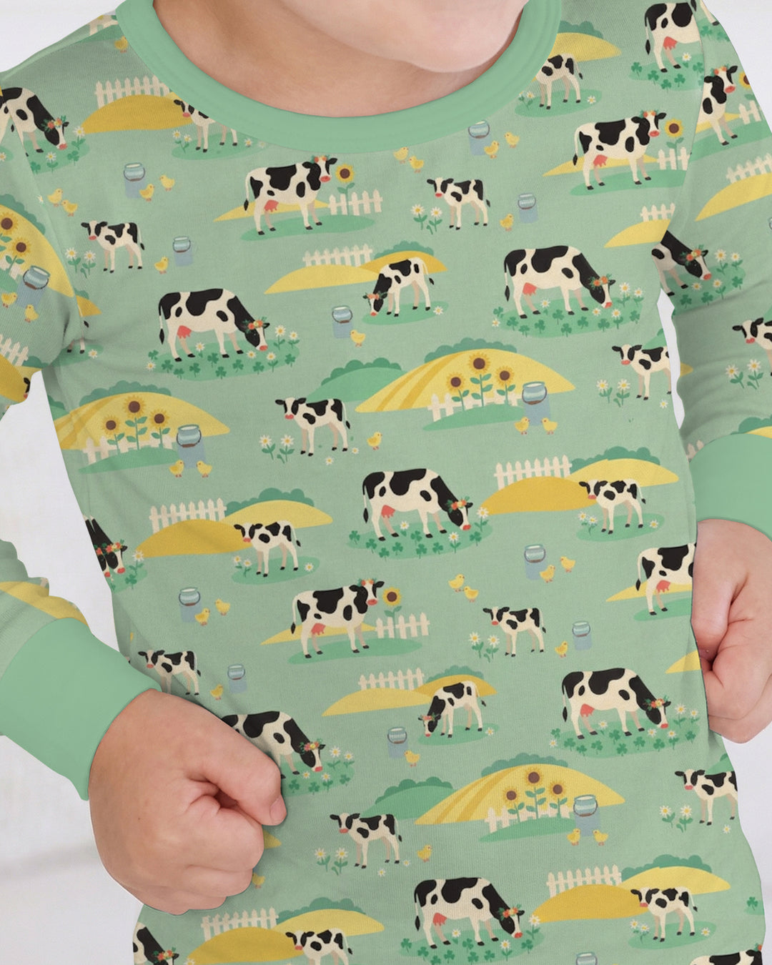 Pasture Sunlit Waltz Bamboo Two Piece Long Sleeve Pajama Set