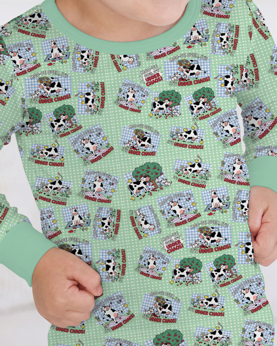Udder Chaos Bamboo Two Piece Long Sleeve Pajama Set