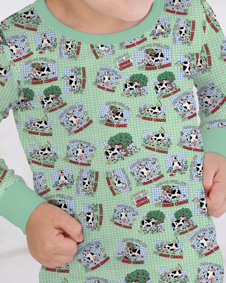 Udder Chaos Bamboo Two Piece Long Sleeve Pajama Set