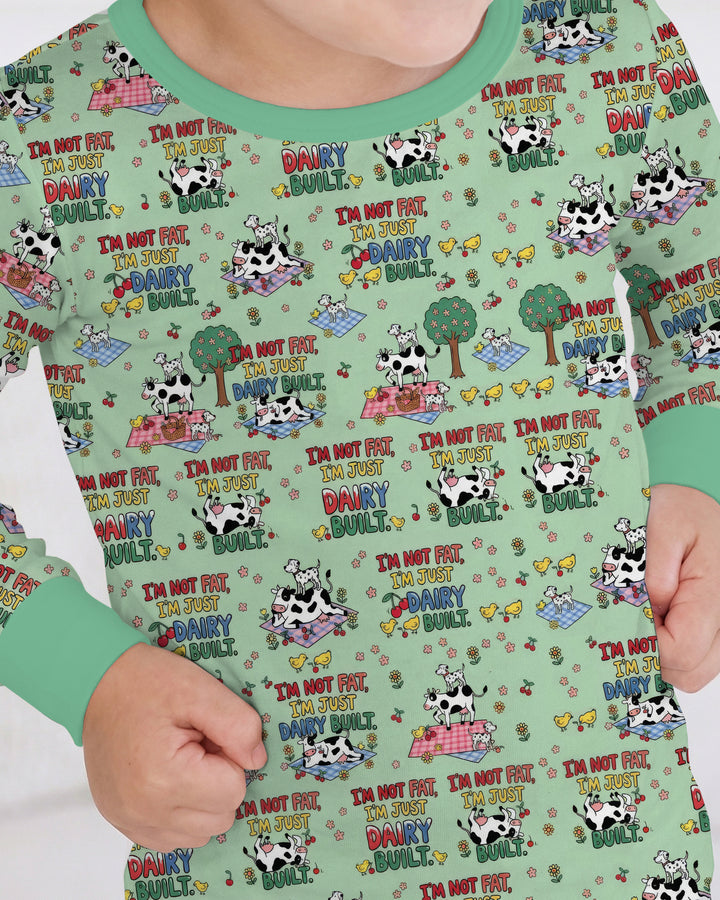 I'm Not Fat I'm Just Dairy Built Bamboo Two Piece Long Sleeve Pajama Set