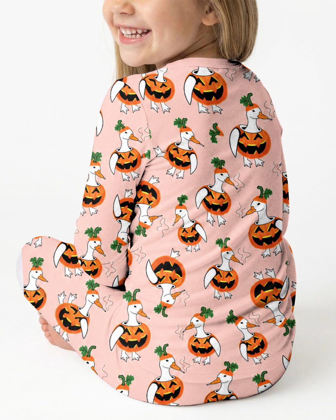 Spooky Duckling Waddle Bamboo Two Piece Long Sleeve Pajama Set
