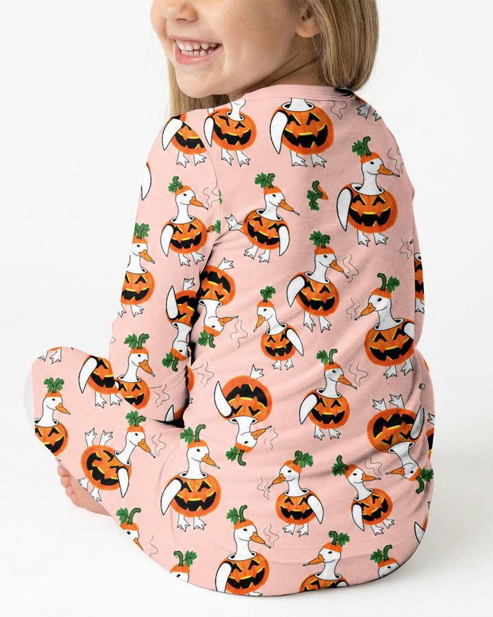 Spooky Duckling Waddle Bamboo Two Piece Long Sleeve Pajama Set