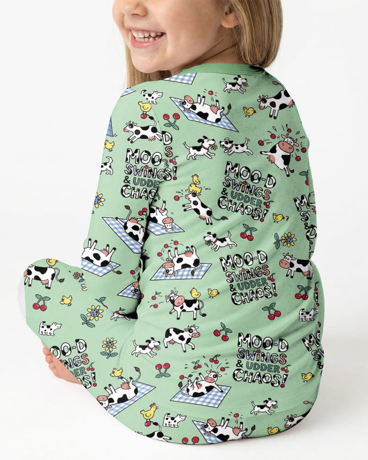 The Udderly Secret Journal Bamboo Two Piece Long Sleeve Pajama Set