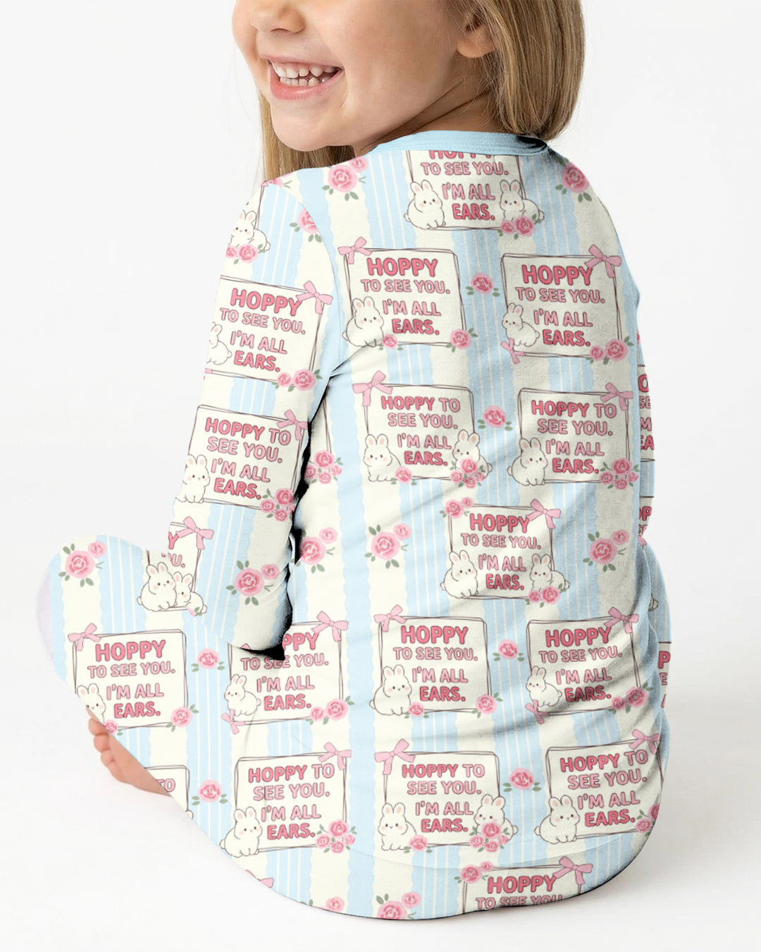 Hoppy To See You Bamboo Two Piece Long Sleeve Pajama Set