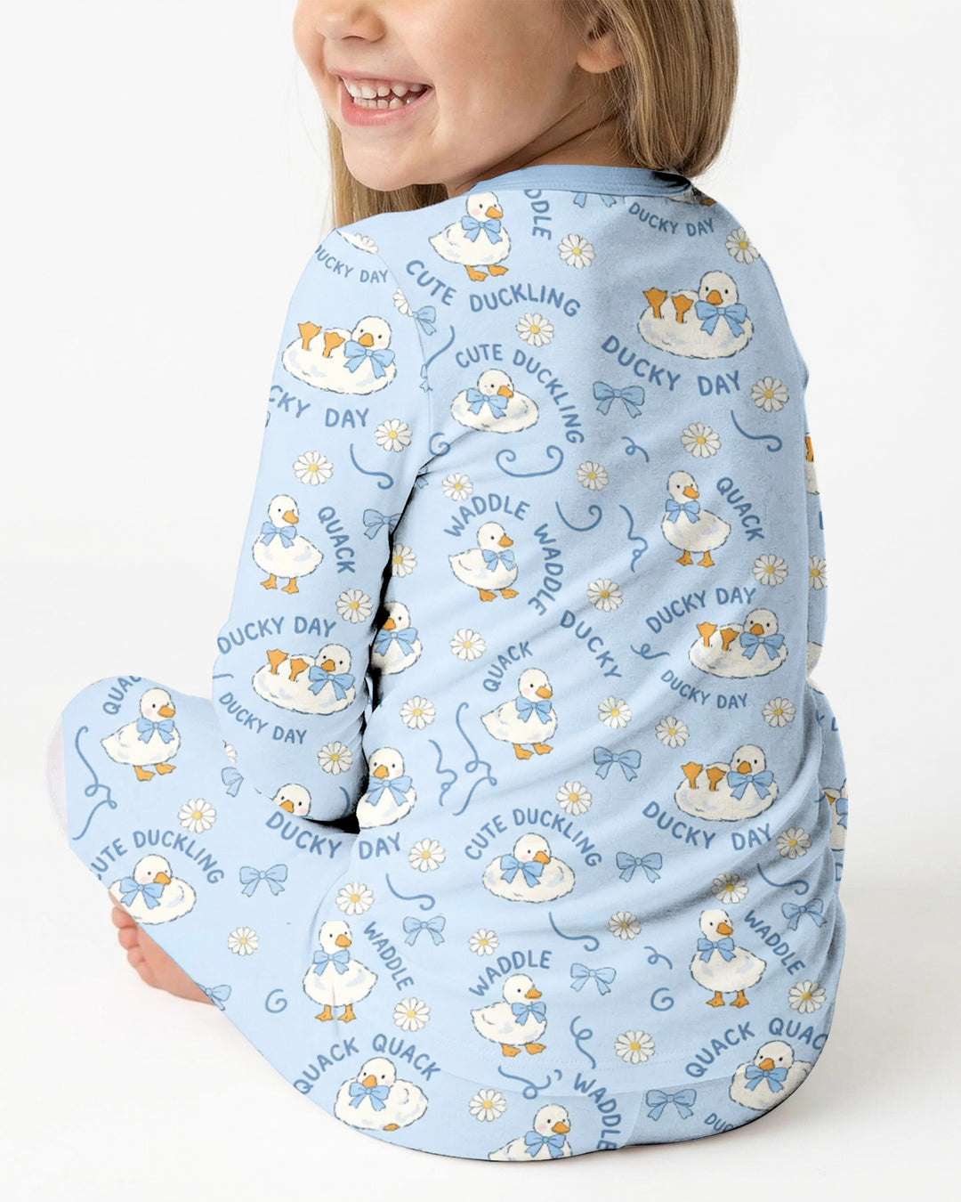 Happy Ducky Day Bamboo Two Piece Long Sleeve Pajama Set
