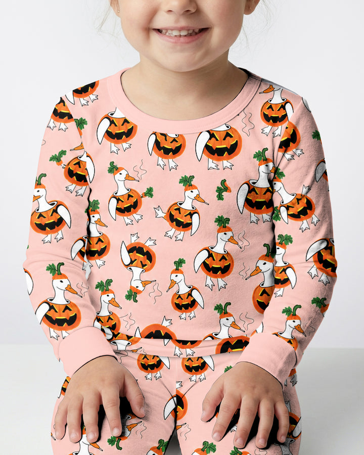 Spooky Duckling Waddle Bamboo Two Piece Long Sleeve Pajama Set
