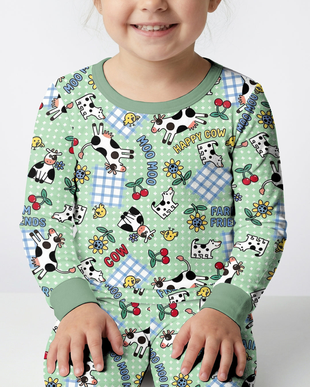 Moo Moo Chick Bamboo Two Piece Long Sleeve Pajama Set