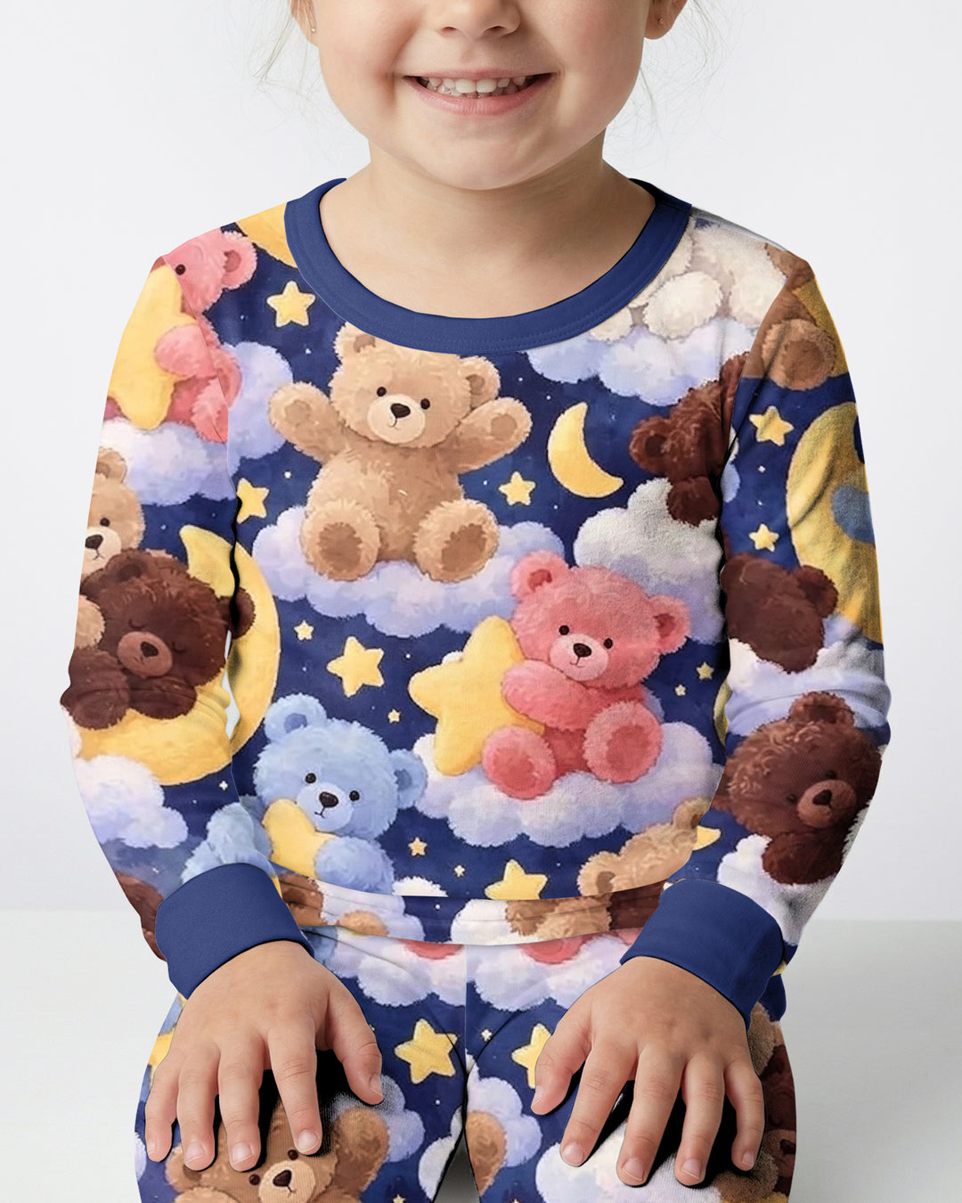 No Gravity Teddy Snooze Bamboo Two Piece Long Sleeve Pajama Set