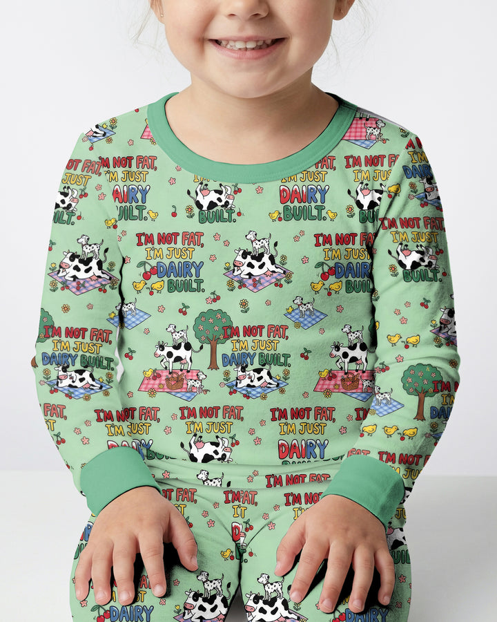I'm Not Fat I'm Just Dairy Built Bamboo Two Piece Long Sleeve Pajama Set