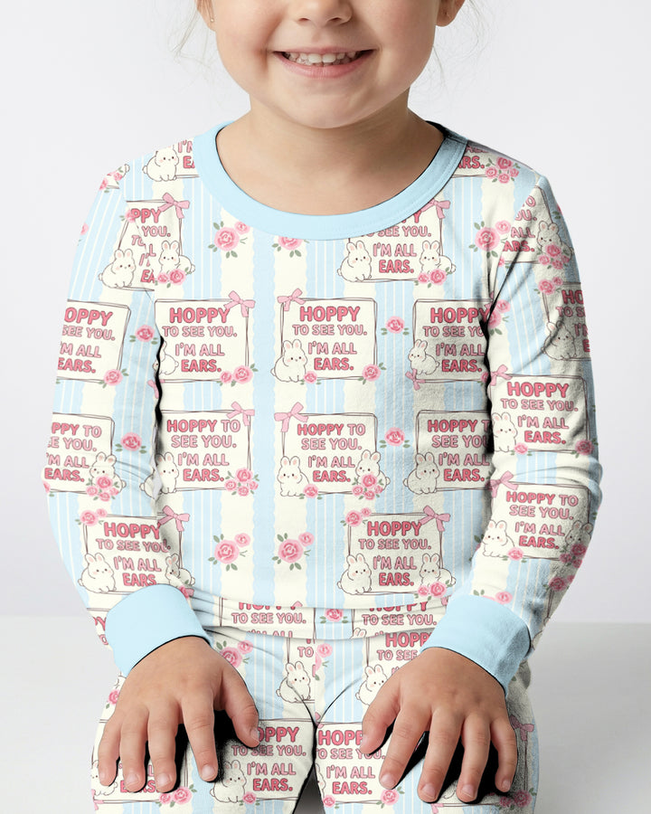 Hoppy To See You Bamboo Two Piece Long Sleeve Pajama Set