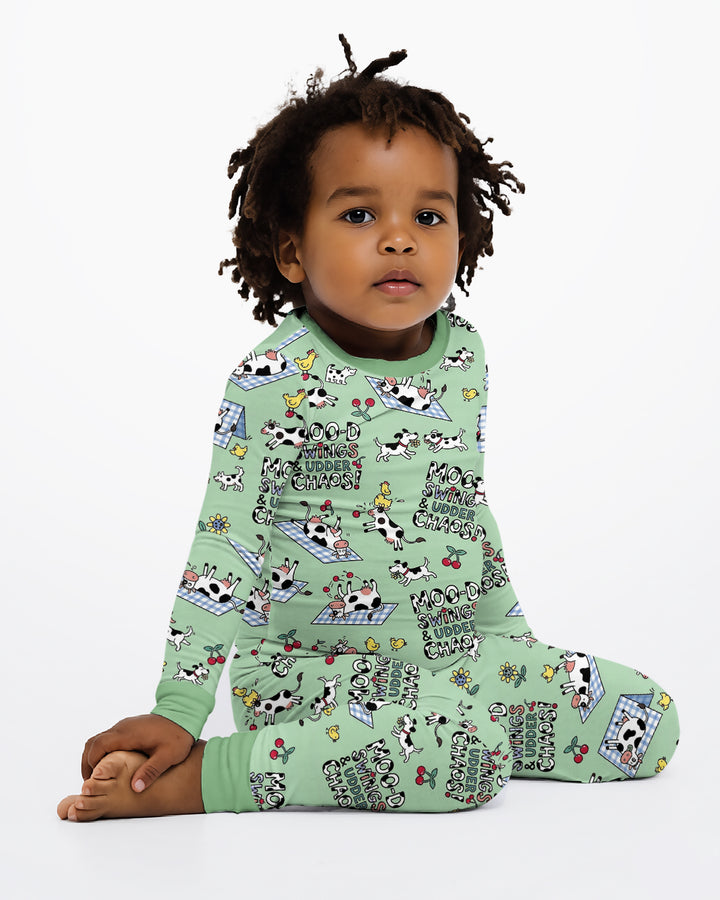 The Udderly Secret Journal Bamboo Two Piece Long Sleeve Pajama Set