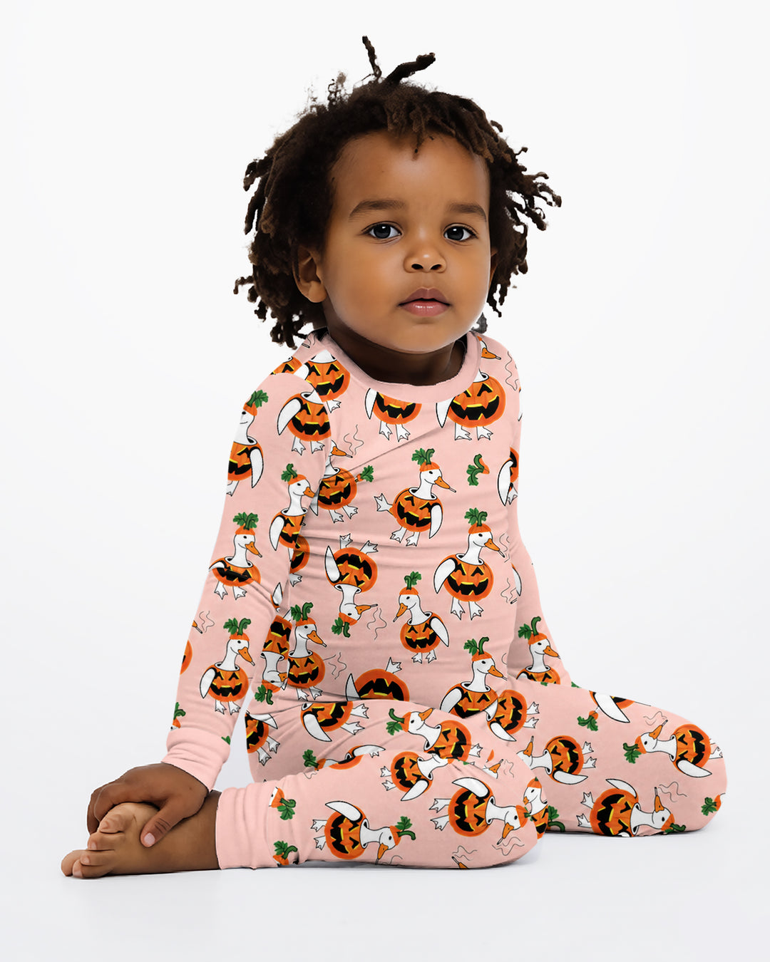 Spooky Duckling Waddle Bamboo Two Piece Long Sleeve Pajama Set
