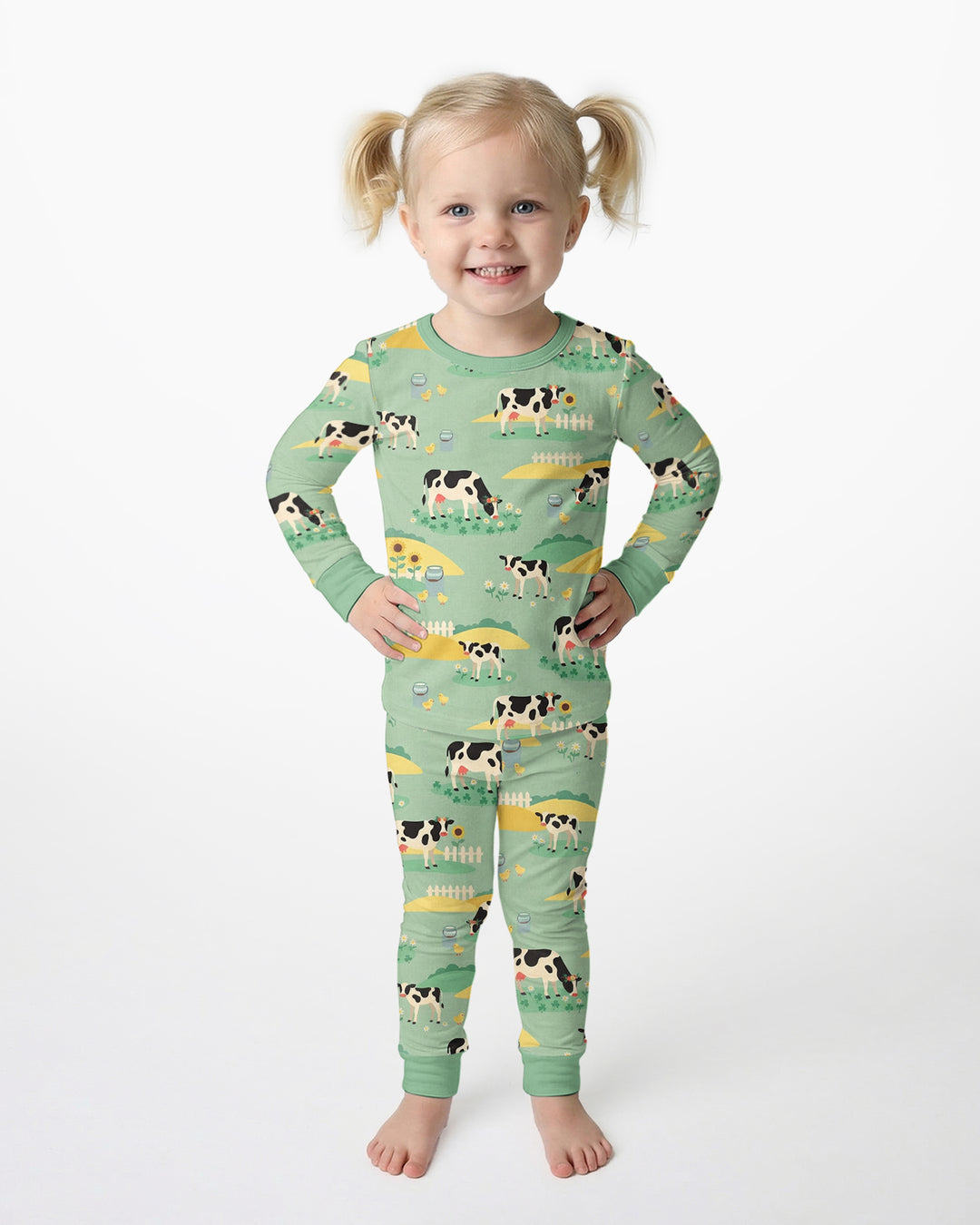 Pasture Sunlit Waltz Bamboo Two Piece Long Sleeve Pajama Set