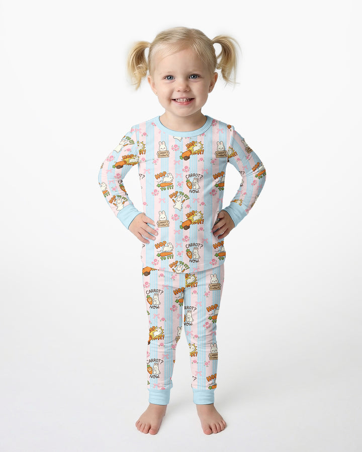 Carrot Rush Bamboo Two Piece Long Sleeve Pajama Set