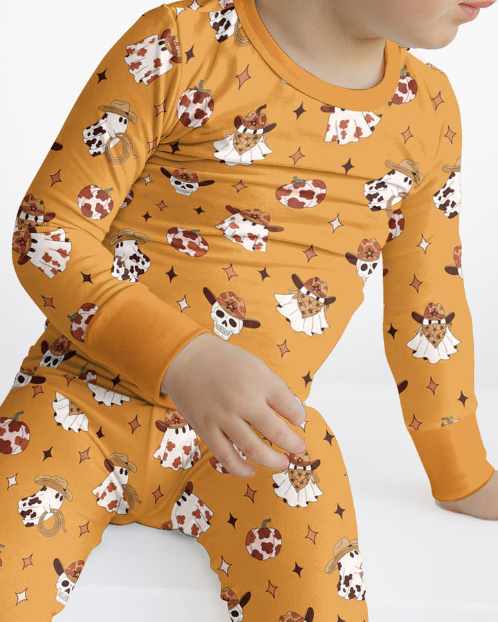Howdy Spooky Cowboy Bamboo Two Piece Long Sleeve Pajama Set