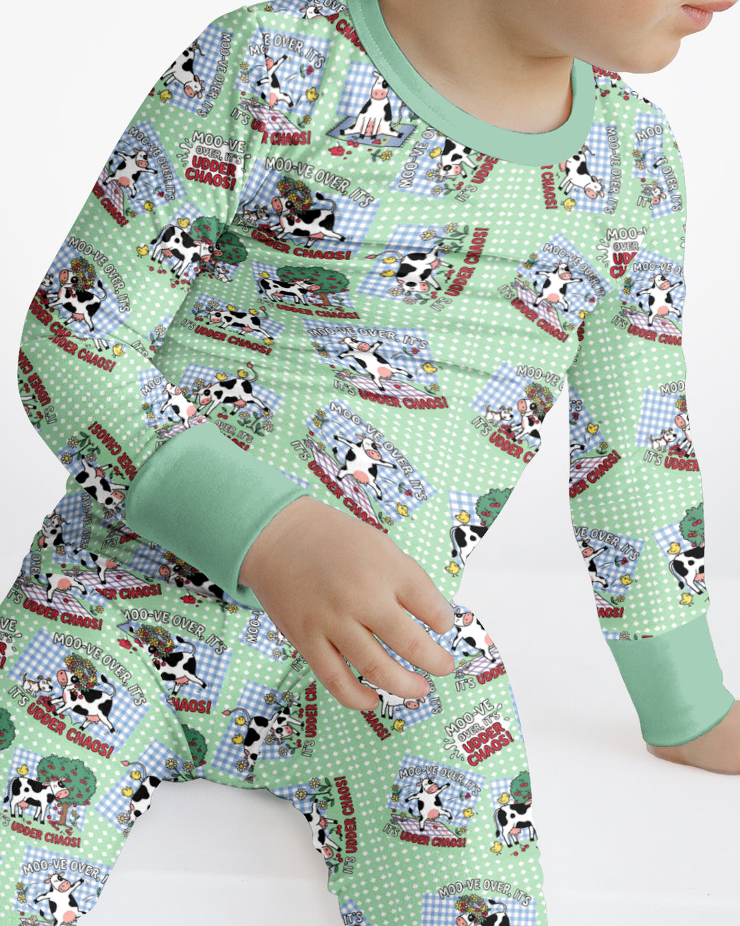 Udder Chaos Bamboo Two Piece Long Sleeve Pajama Set