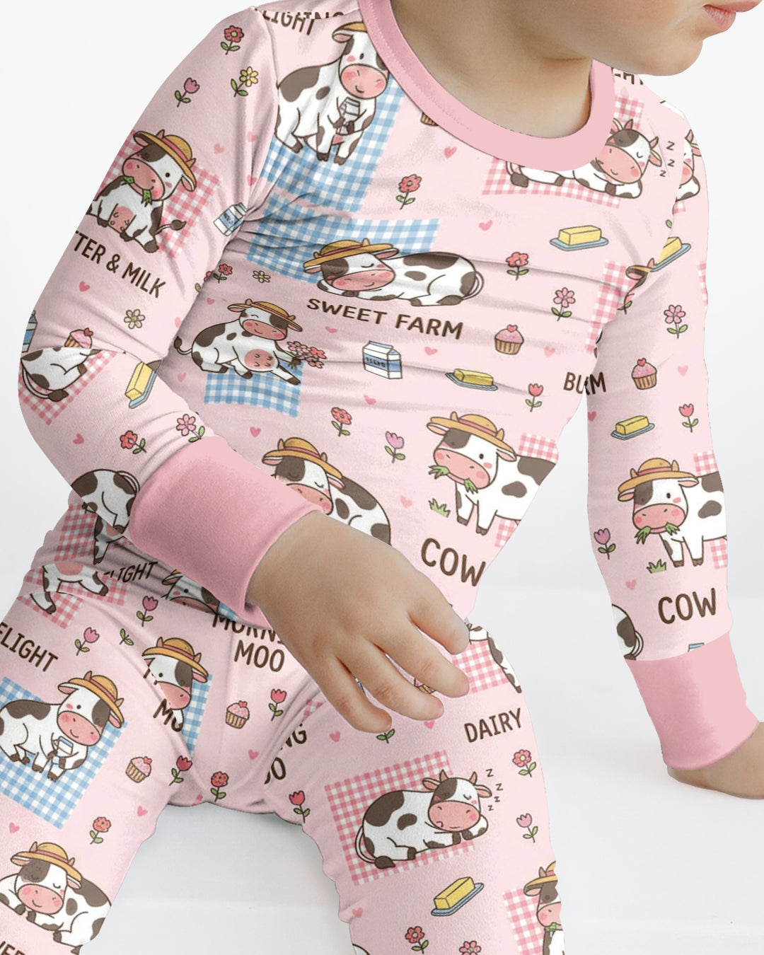Drowned In Buttercream Bamboo Two Piece Long Sleeve Pajama Set