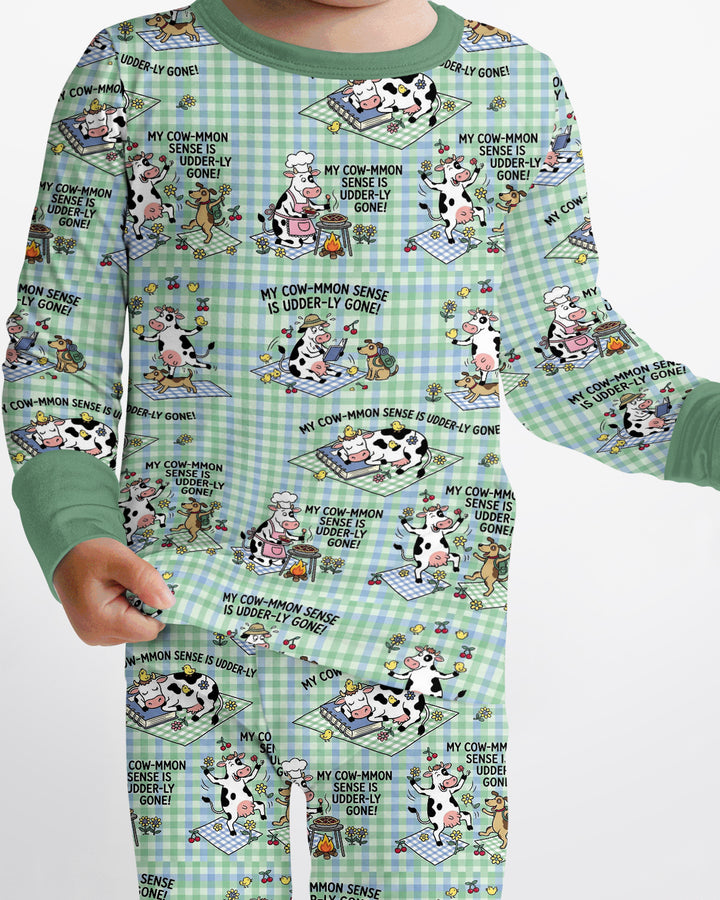 Common Sense Is Udderly Gone Bamboo Two Piece Long Sleeve Pajama Set