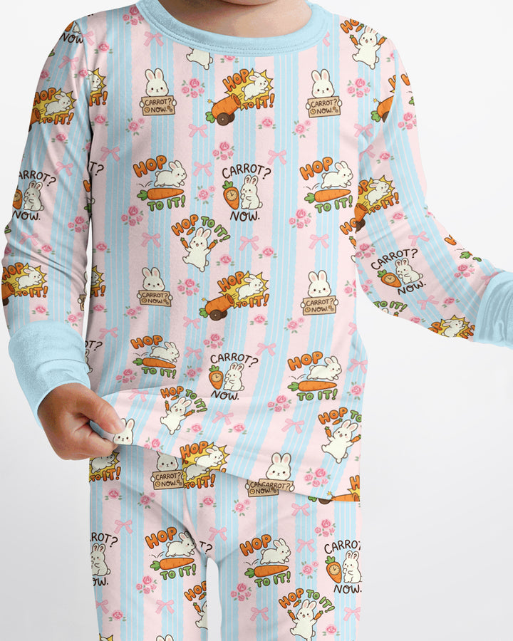 Carrot Rush Bamboo Two Piece Long Sleeve Pajama Set