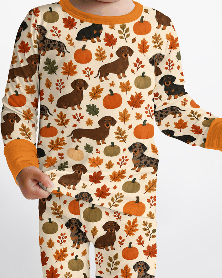 Short Legs Big Autumn Bamboo Two Piece Long Sleeve Pajama Set