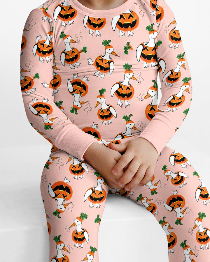 Spooky Duckling Waddle Bamboo Two Piece Long Sleeve Pajama Set