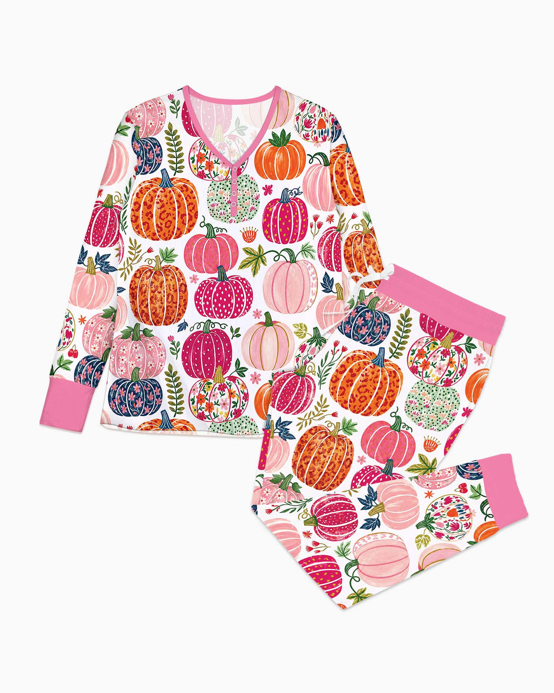 Plantilla de conjunto de pijama de mujer de bambú