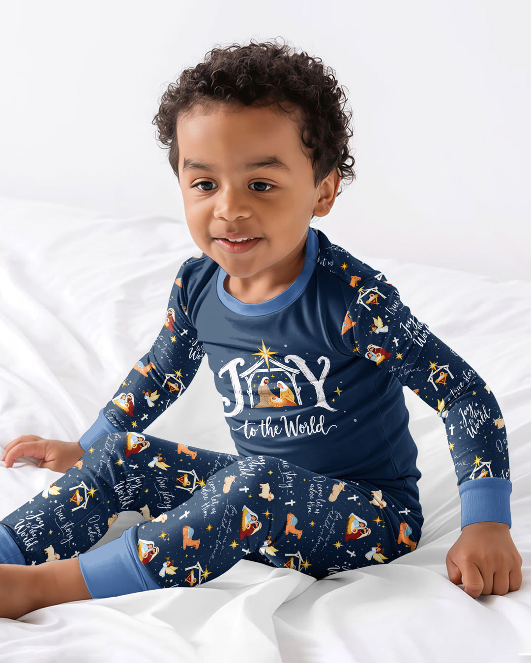 Joy To The World Bamboo Two Piece Long Sleeve Pajama Set