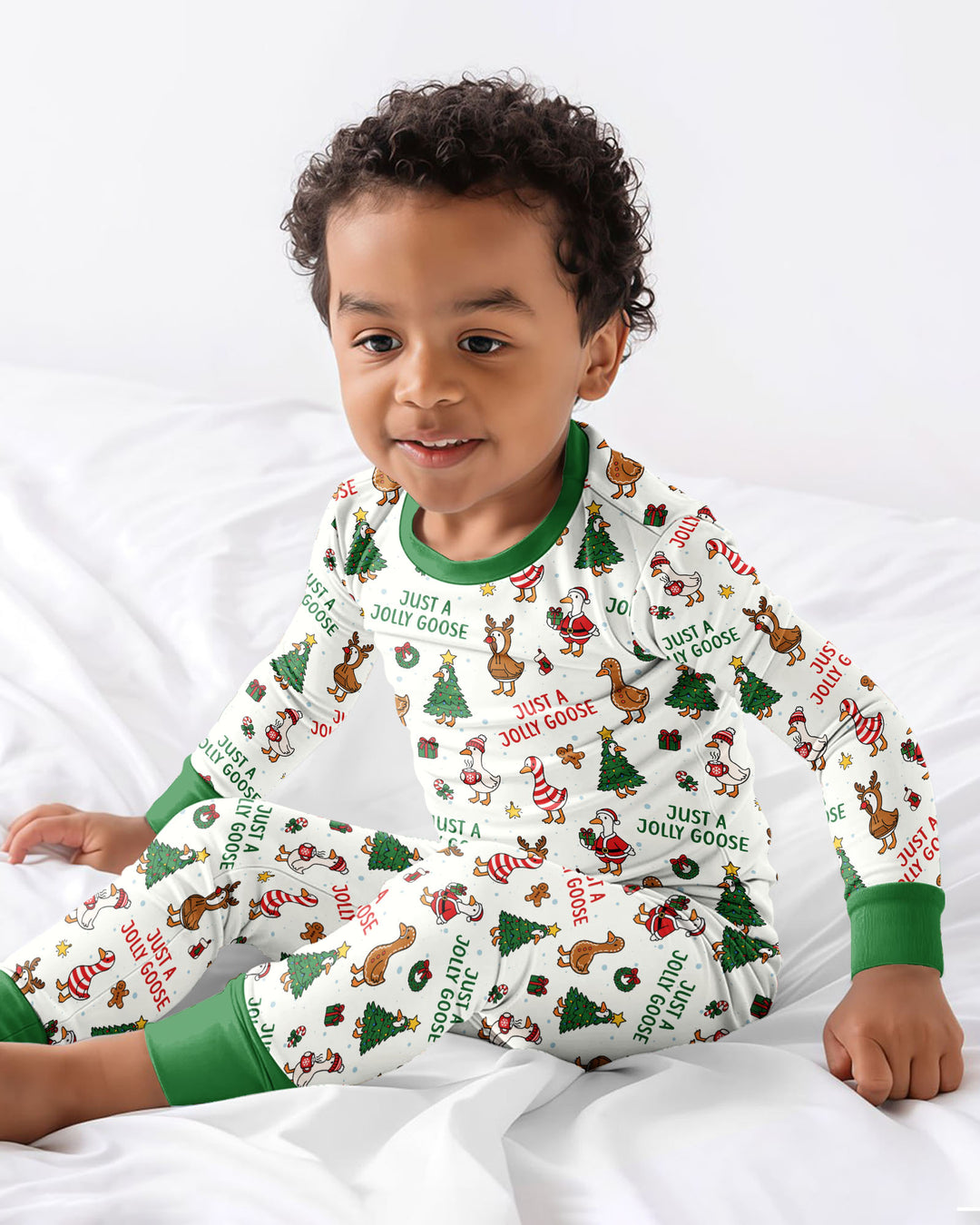 Just A Jolly Goose Bamboo Two Piece Long Sleeve Pajama Set