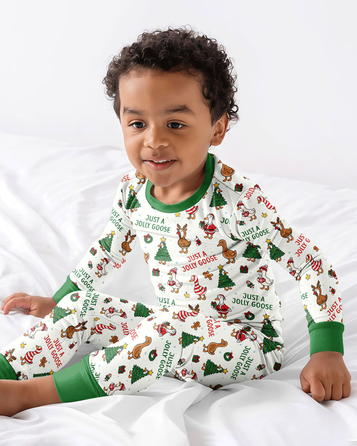 Just A Jolly Goose Bamboo Two Piece Long Sleeve Pajama Set