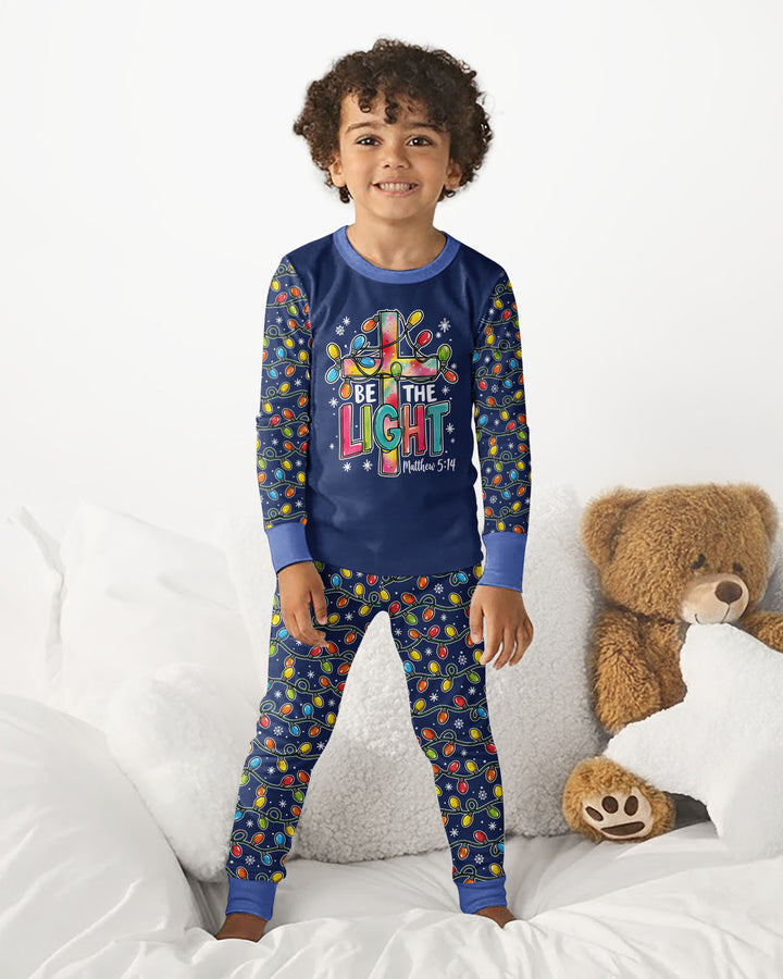 Christian Cross Be The Light Bamboo Two Piece Long Sleeve Pajama Set