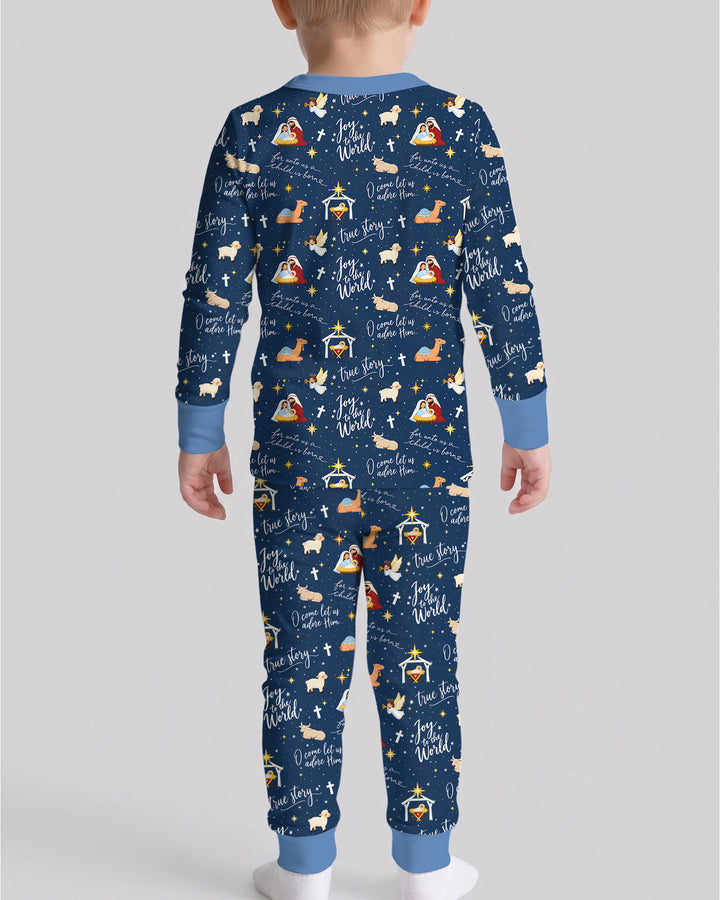 Joy To The World Bamboo Two Piece Long Sleeve Pajama Set