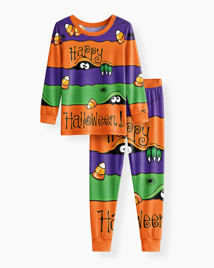 Happy Halloween Bamboo Two Piece Long Sleeve Pajama Set