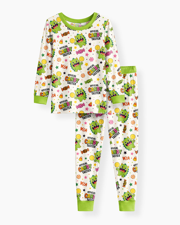 Halloween Official Candy Tester Bamboo Two Piece Long Sleeve Pajama Set