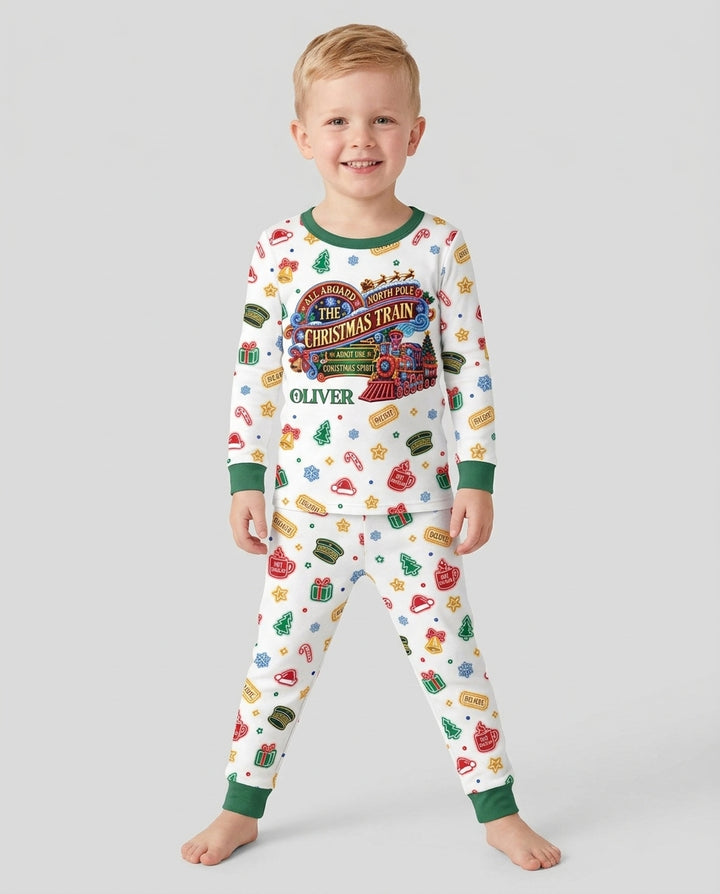 Christmas Spirit Express Bamboo Two Piece Long Sleeve Pajama Set