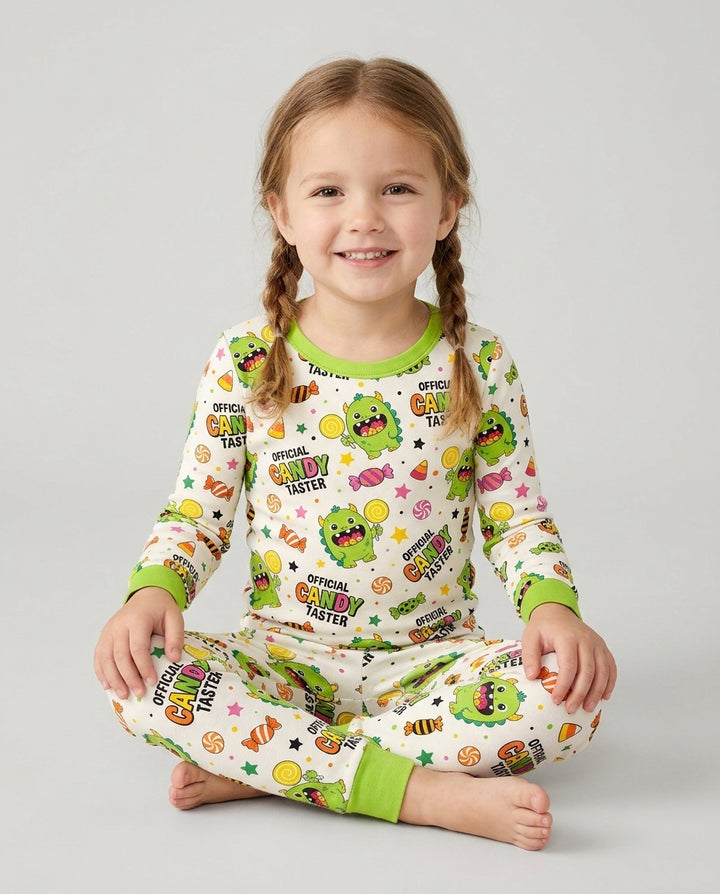 Halloween Official Candy Tester Bamboo Two Piece Long Sleeve Pajama Set