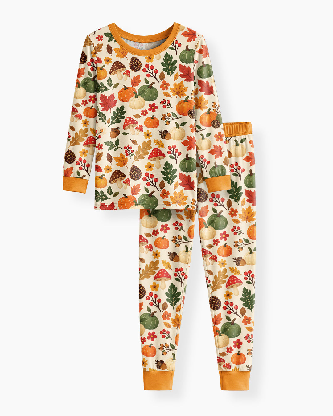 Cozy Forest Fall Bamboo Two Piece Long Sleeve Pajama Set