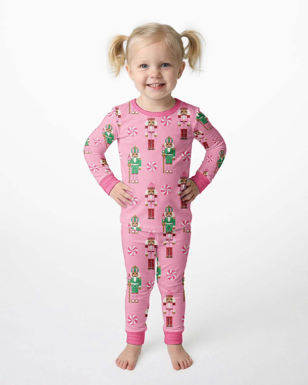 Pink Nutcracker Dreams Bamboo Two Piece Long Sleeve Pajama Set