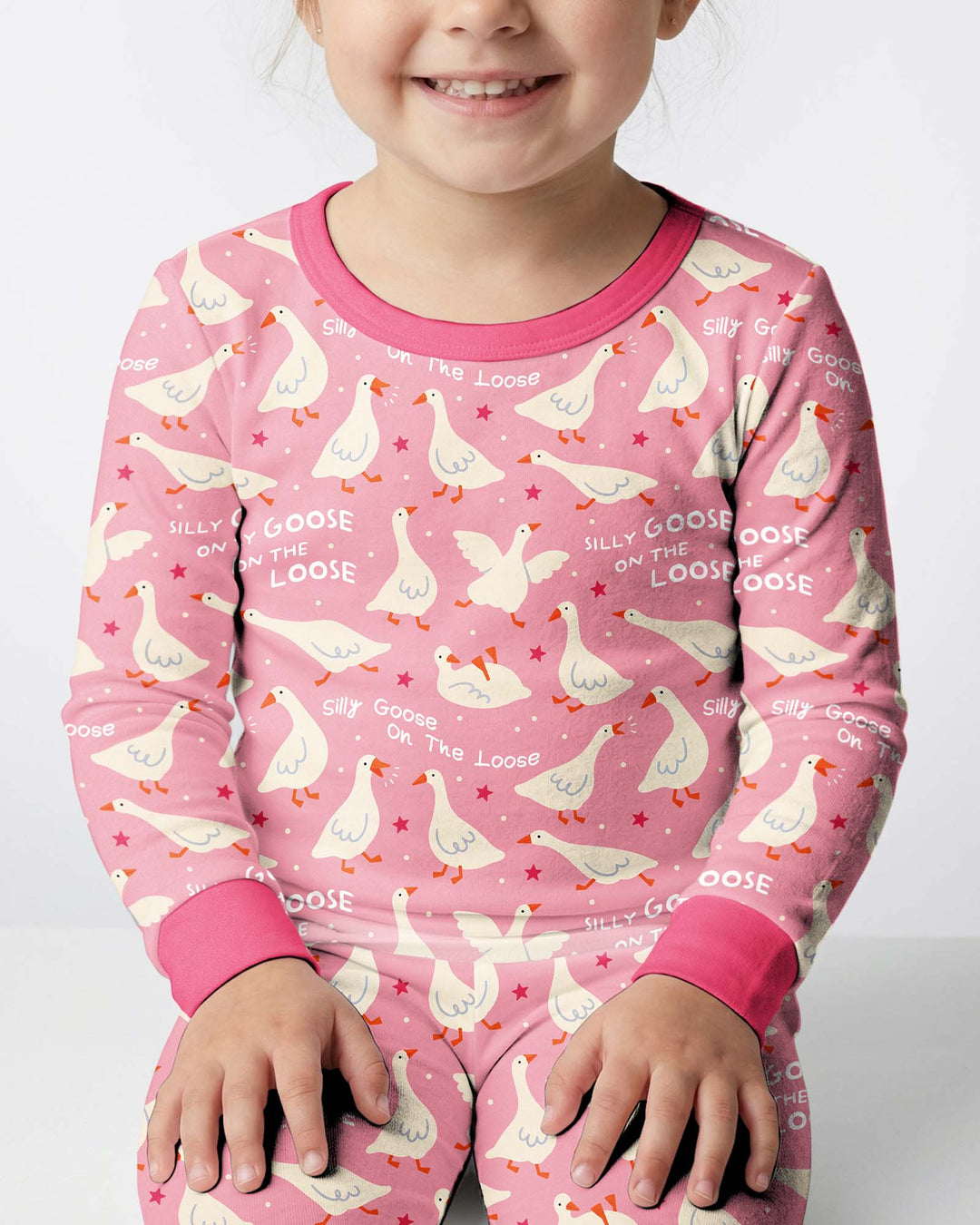 Silly Goose On The Loose Bamboo Two Piece Long Sleeve Pajama Set