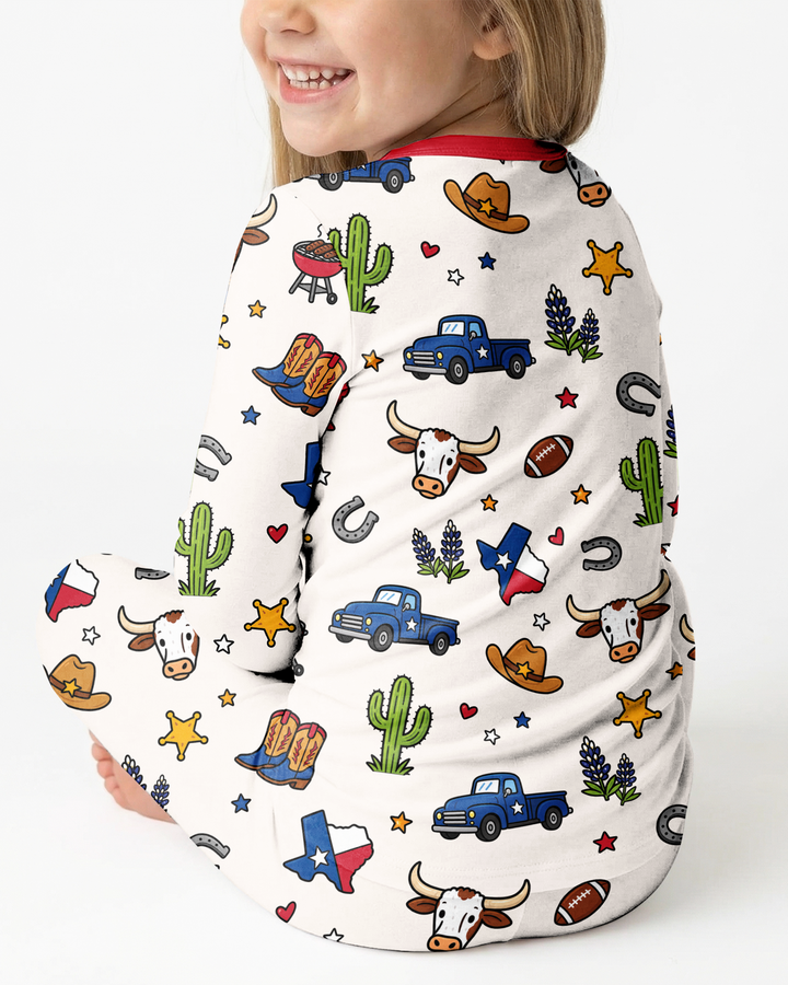 Someone in Ohio Loves Me Bamboo Two Piece Long Sleeve Pajama Set