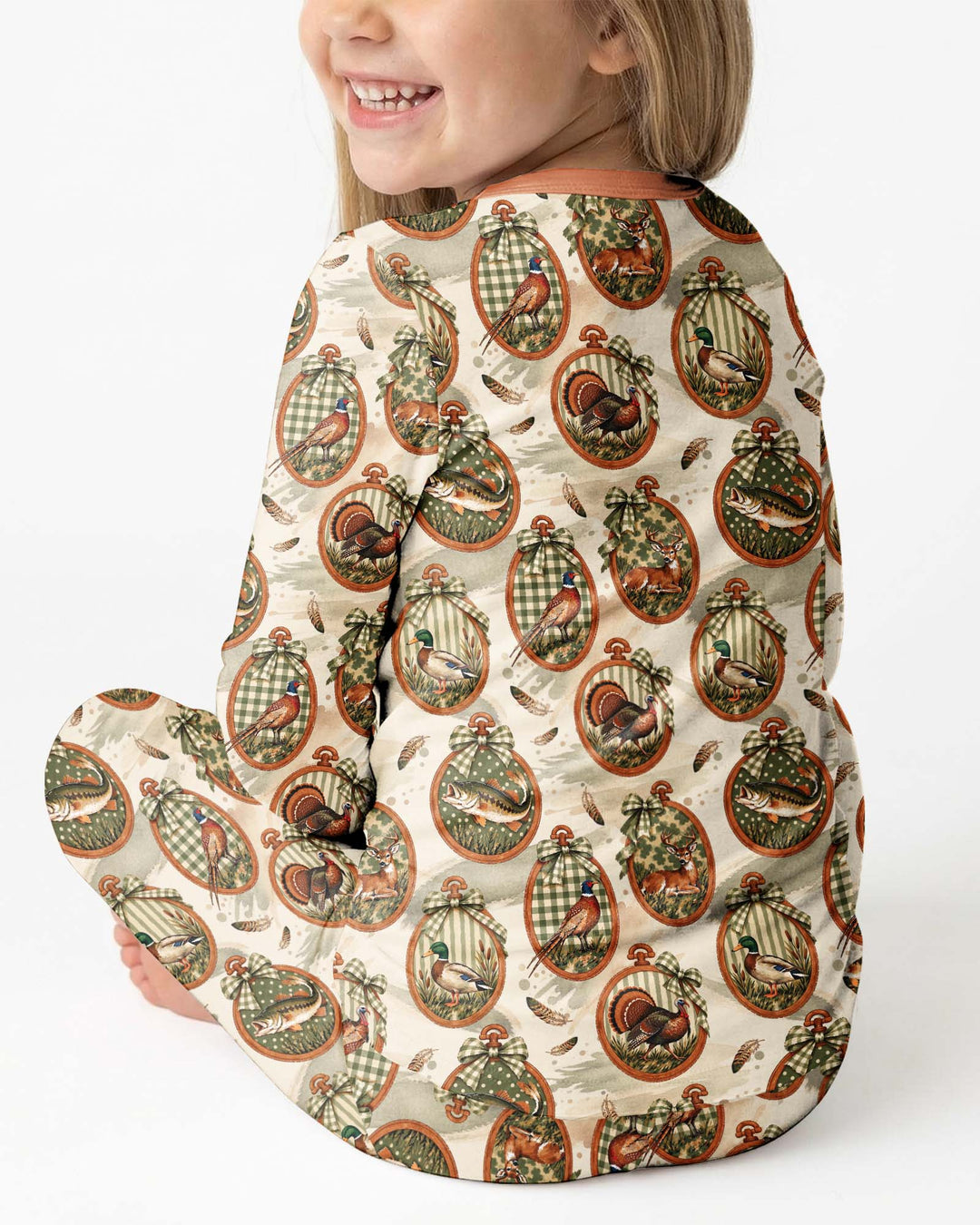It's Hunting Season Vintage Bamboo Two Piece Long Sleeve Pajama Set