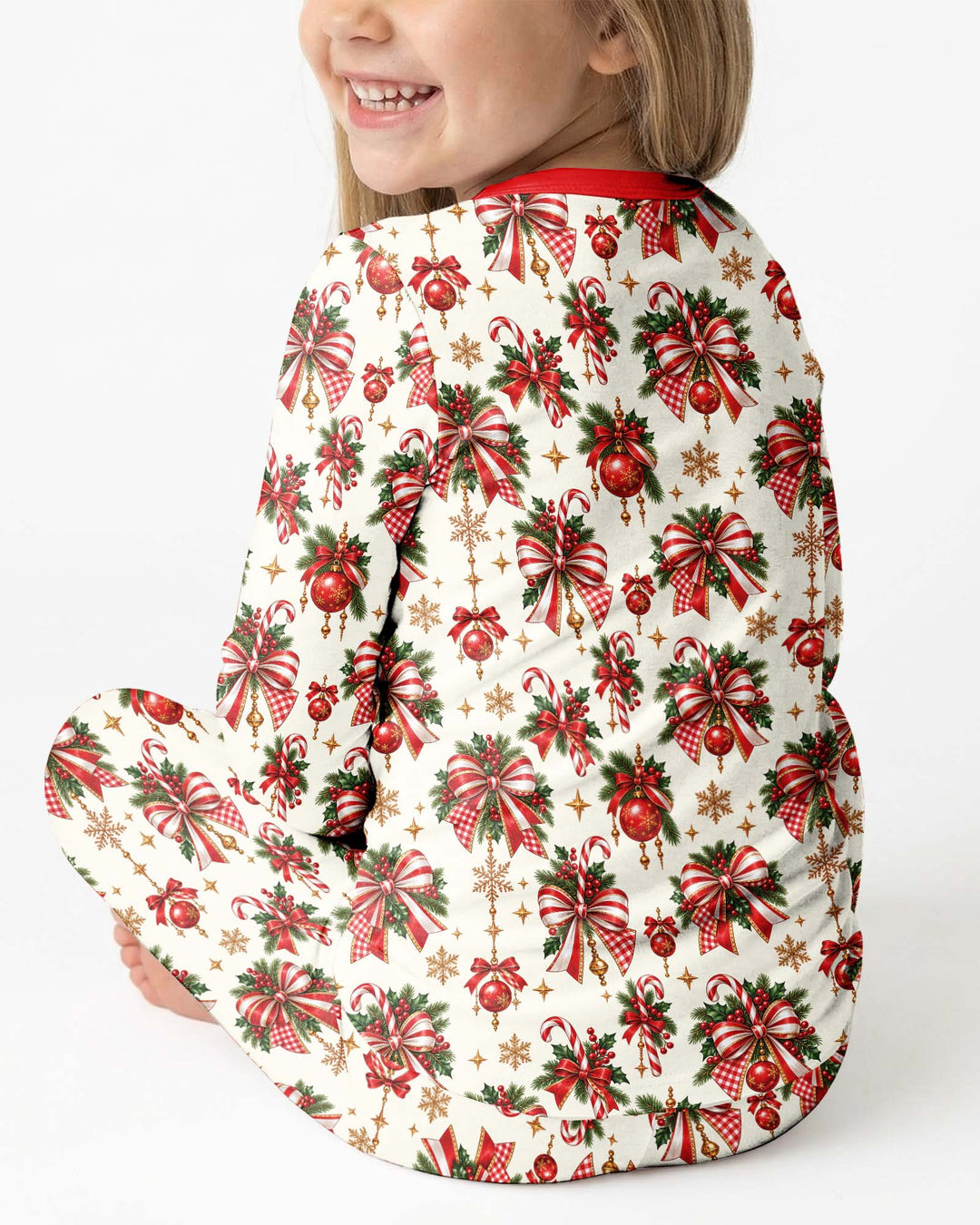 Coquette Floral Jesus Is The Reason Mommy And Me Matching Bamboo Two Piece Long Sleeve Pajama Set